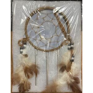 Legend of the Dream Catcher Wind Chime Beaded Feathers New 4” Diameter